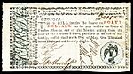 Georgia colonial currency, 40 dollars, 1778 (obverse)
