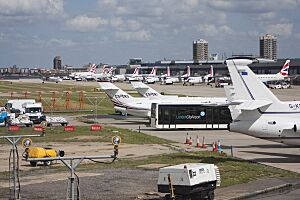 Various aircraft at LCY 2011