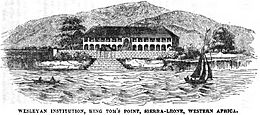 Wesleyan Institution, King Tom's Point, Sierra-Leone, Western Africa (November 1846, p.122, III) - Copy