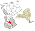 Westchester County New York incorporated and unincorporated areas Scarsdale highlighted
