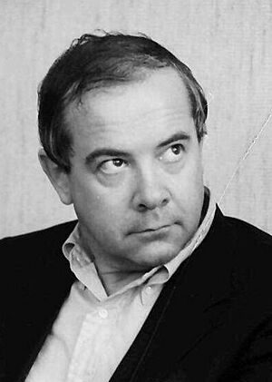 39. Tagung 1989 Chemiker; Pressekonferenz Johann Deisenhofer - W134Nr.126215c - Willy Pragher (cropped).jpg