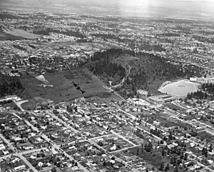 Aerial view of Kelly Butte, 1963, Portland, Oregon