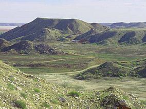 A photo of hills in Alibates Flint Quarries National Monument