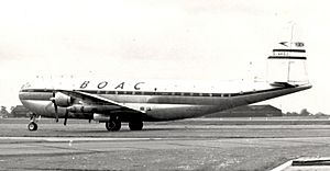 BOAC Stratocruiser at Manchester 1954