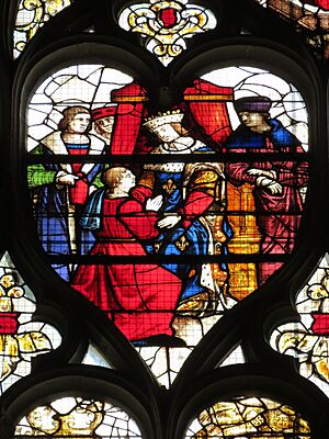 Baie 28 - détail 4 - chapelle Saint-Joseph, cathédrale de Rouen
