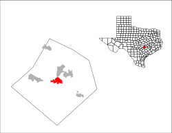 Location of Bastrop, Texas
