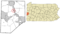 Beaver County Pennsylvania incorporated and unincorporated areas Patterson Heights highlighted