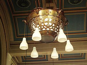 Brass chandelier