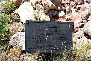 Brow Monument - National Register of Historic Places Marker