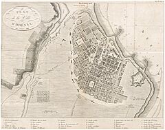 CASTELNAU(1827) p3.039 PLAN DE LA VILLE D' ODESSA EN 1814