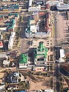 Center of the Soviet district of Ulan-Ude from a bird's eye view