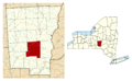 Chenango County NY Oxford town highlighted