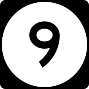 Circle sign 9