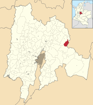 Location of the town and municipality of Manta in Cundinamarca Department