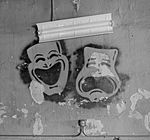 Comedy and tragedy masks from the Princess Theatre, Decatur, AL image by Marjorie Kaufman