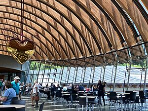 Crystal Bridges Museum of American Art hall interior side