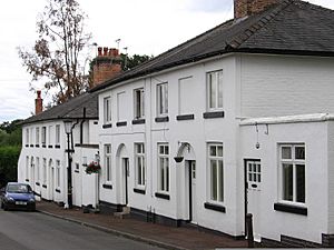 Darley Abbey - white houses on New Road (Geograph-2552035-by-Dave-Bevis)