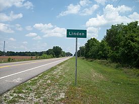 Eastbound SR 50 as it enters Linden, Florida.