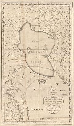 Ethiopia and the Source of the Nile map by James Bruce 1790