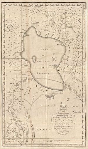 Ethiopia and the Source of the Nile map by James Bruce 1790