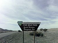 Five mile pass Utah sign