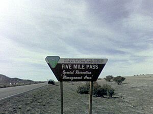 Five mile pass Utah sign