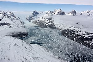 Glacier in eastern Greenland