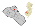 Gloucester County New Jersey Incorporated and Unincorporated areas Woodbury Heights Highlighted