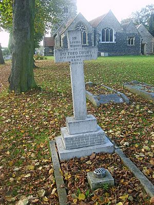 Gravestone for Pte Fred Drury - geograph.org.uk - 583769