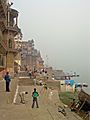 Guli danda on Ganges Ghats in Varanasi