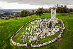 The ruins of the friary church on the hill of Slane.