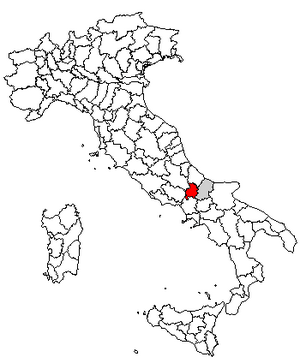 Location of Province of Isernia