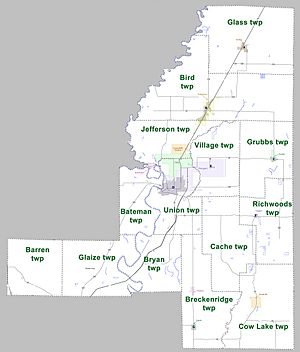 Jackson County Arkansas 2010 Township Map large