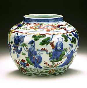 Jar (Ping) with the Eight Immortals (Baxian) LACMA 53.41.6a