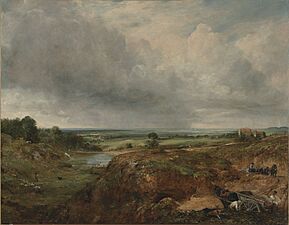 John Constable - Branch Hill Pond, Hampstead Heath (1820s)
