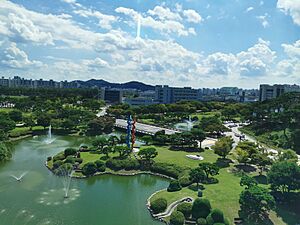 KAIST fountains view