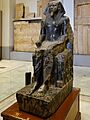 Kairo Museum Sitzstatue Chephren 06