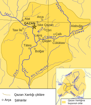Kazan Khanate map Tatar