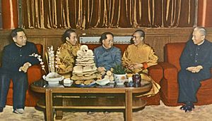 Mao Zedong, Dalai Lama and Panchen Lama