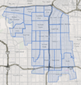 Map South Los Angeles region of Los Angeles, California