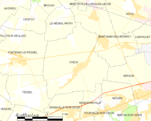 Map commune FR insee code 14157