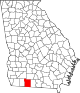 State map highlighting Thomas County