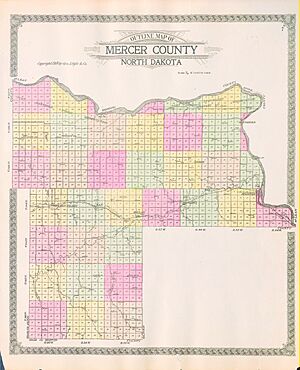 Map of Mercer County, N.D., 1918