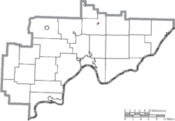 Location of Lower Salem in Washington County