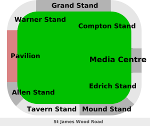 Map of lords cricket ground with stands