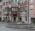 Marktbrunnen, "Zum steinenen Trauben" und Gasthaus "zur Sonne" in Stein am Rhein