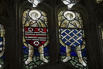 Medieval Stained glass window, St Marys Nettlestead (geograph 3847967)