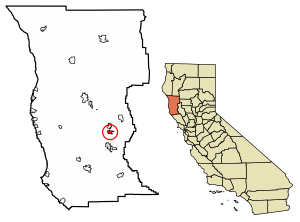 Location of Calpella in Mendocino County, California
