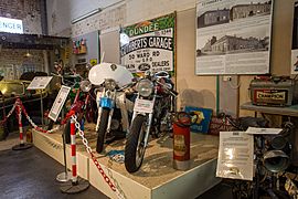 Motorbike display at the Dundee Museum of Transport