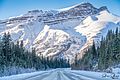 Mt Jimmy Simpson Icefields Parkway Snow Winter